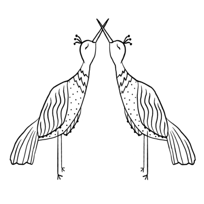 Birds rising - Square print