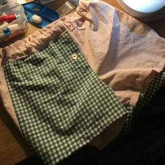 Men underwear - green and rose