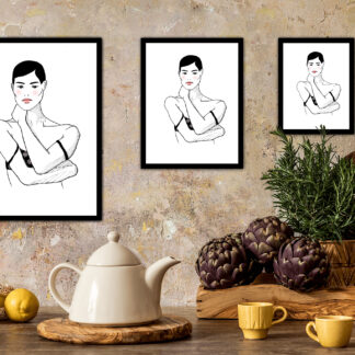 Femme aux roses - Impression