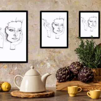 Femme fumée - Impression