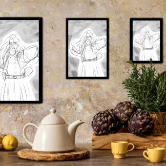 Femme au crayon - Impression