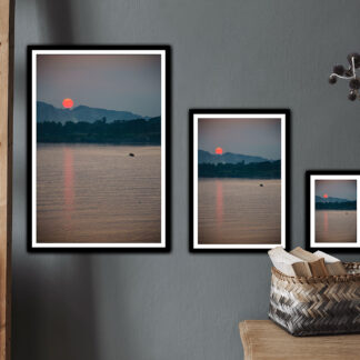 Soleil rouge - tirage haute qualité