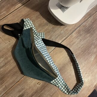 Banane unisexe vichy vert